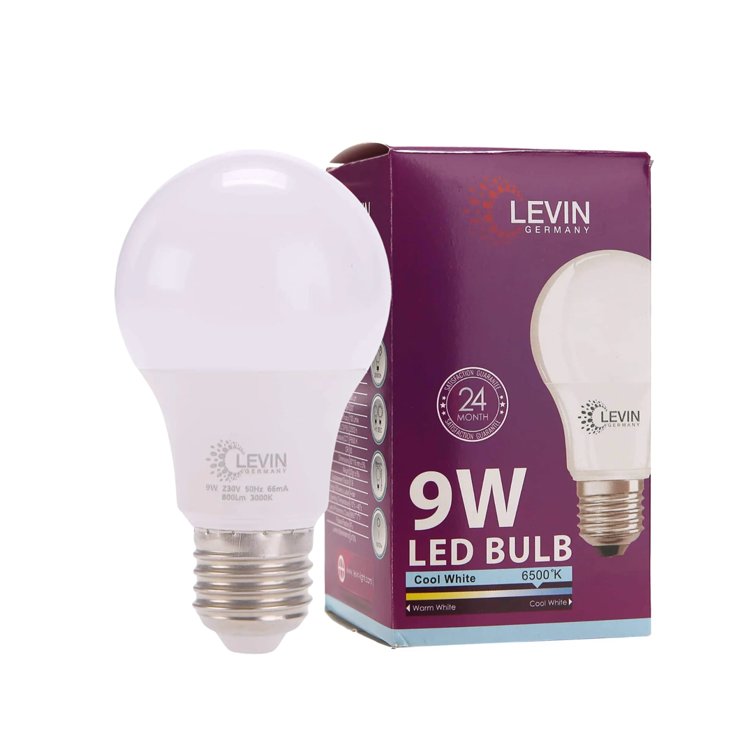 levin-led-a-bulb-9w-e27-6500k-day-light-with-2-year-warranty