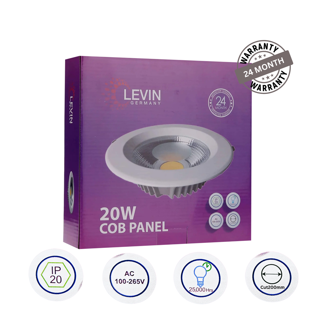 levin-led-cob-panel-light-20w-200mm-neutral-light-energy-efficient-ceiling-downlight-with-3-year-warranty