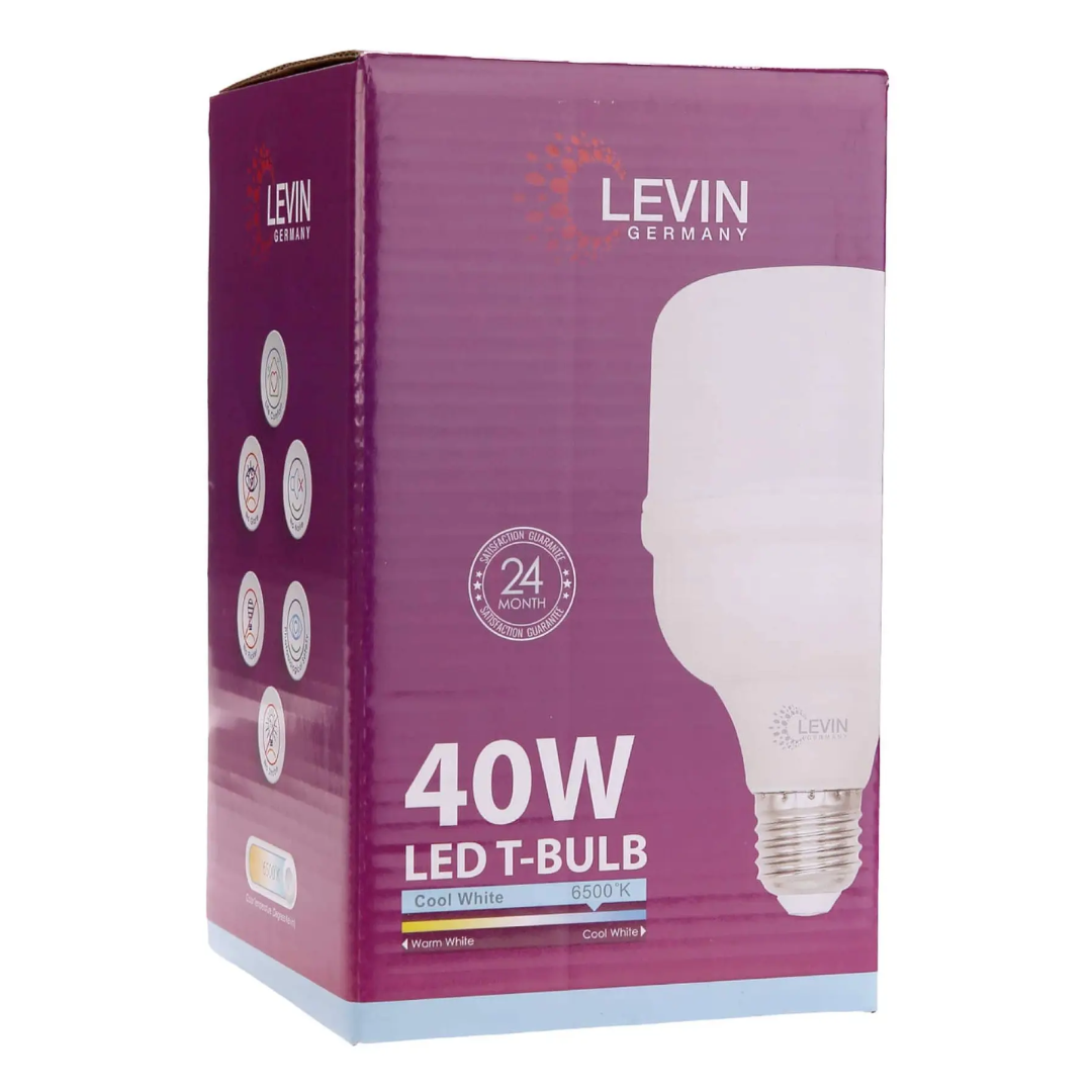 levin-led-t-bulb-40w-e27-6500k-day-light-high-brightness-energy-efficient-led-bulb-with-2-year-warranty-for-home-and-commercial-use